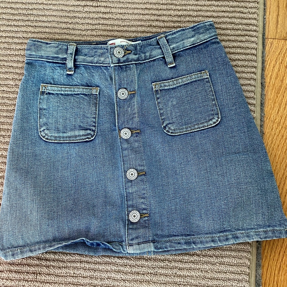Levi’s denim button front mini - girls size 10